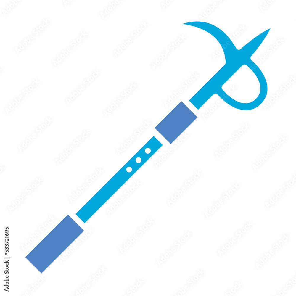 Hook Glyph Two Color Icon Hook Glyph Two Color Icon