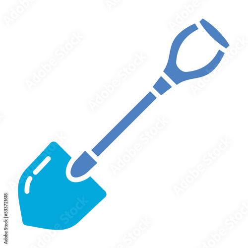 Shovel Glyph Two Color Icon