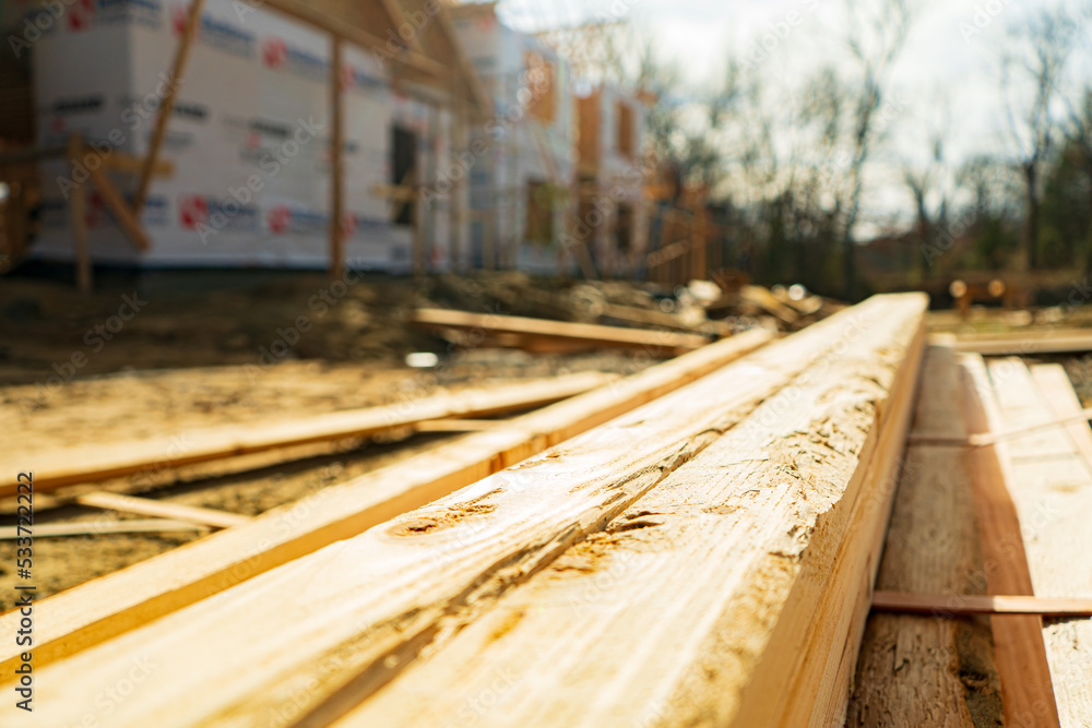 Fototapeta premium Residential Home Build Under Construction