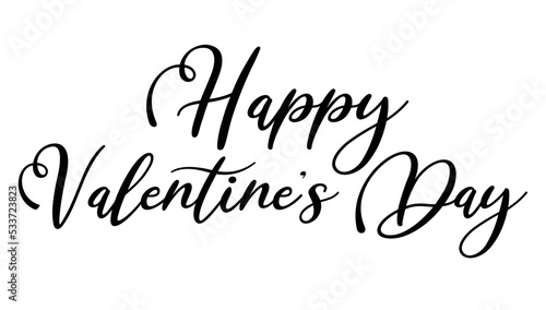 Happy Valentine's Day in handwriting font style, can use for greeting card. Vector illustration.