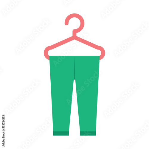 hanger with green pants