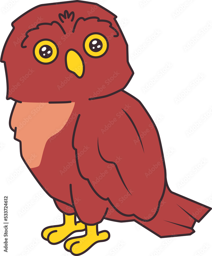 Cartoon cute baby owl bird vector illustration design for sticker, badge or textile Cartoon cute baby owl bird vector illustration design for sticker, badge or textile