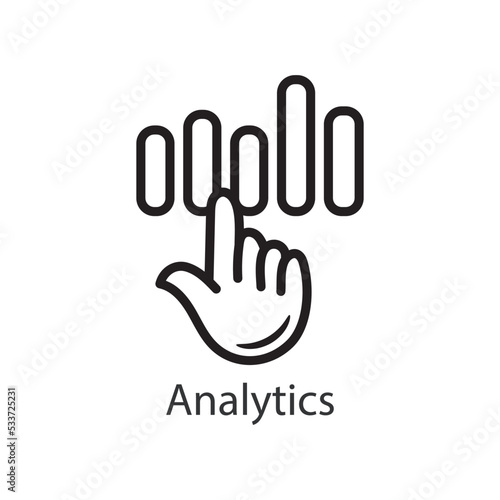 Analytics Filled Outline Icon Design illustration. Data Symbol on White background EPS 10 File