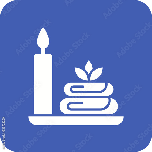 Spa Multicolor Round Corner Glyph Inverted Icon