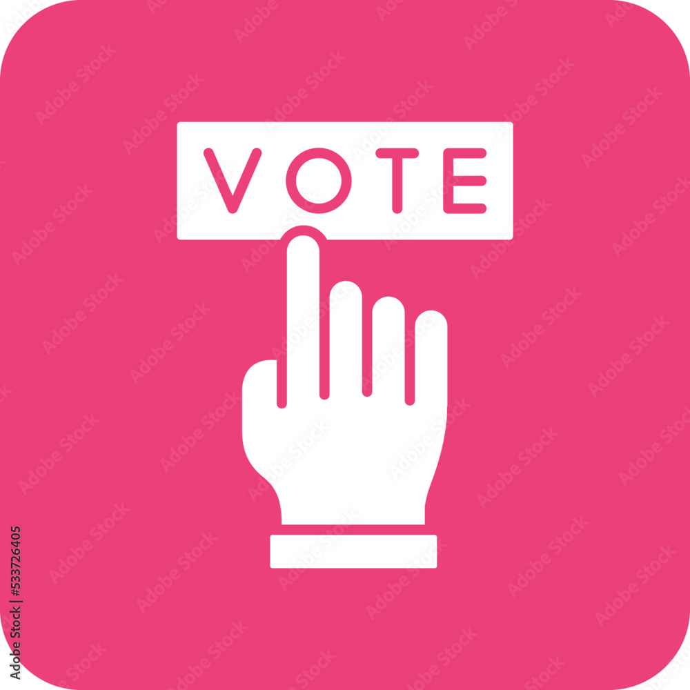 Obraz premium Button Multicolor Round Corner Glyph Inverted Icon