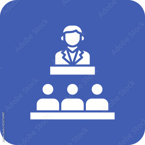 Senate Multicolor Round Corner Glyph Inverted Icon
