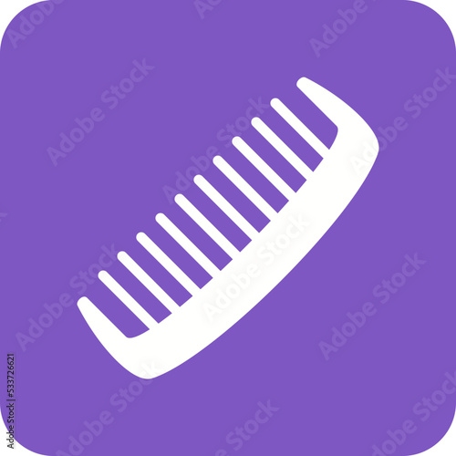 Comb Multicolor Round Corner Glyph Inverted Icon