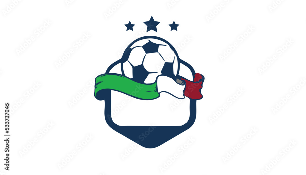 Obraz premium ilustration of design logo football.