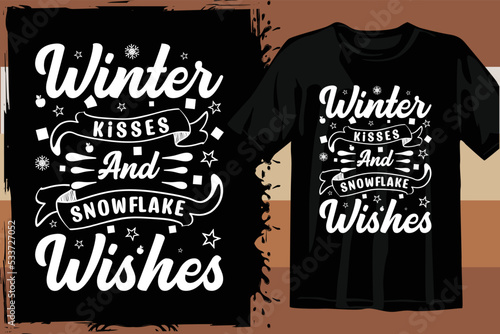Winter Season typography design for Printing on t shirt . Winter design Vector graphics. Winter SVG Design