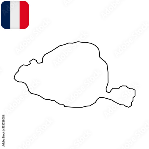 Paris et petite couronne map. Region of France. Vector illustration.