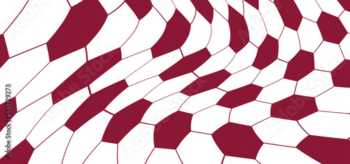 Qatar, ball in goal. Soccer, football cup 2022 game. Vector background banner. wk, ek play model. Sport finale or school, sports game cup. Street ball games