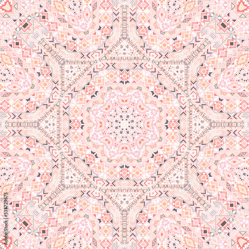 Abstract seamless pattern with geometric elements structure.