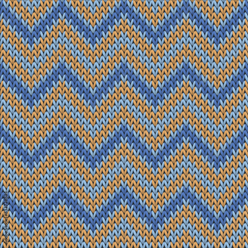 Closeup chevron stripes knitted texture geometric