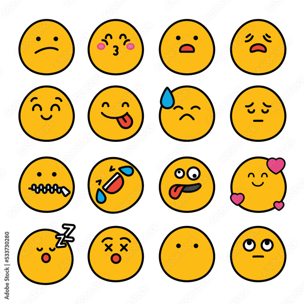 Mixed emoji set Mixed emoji set
