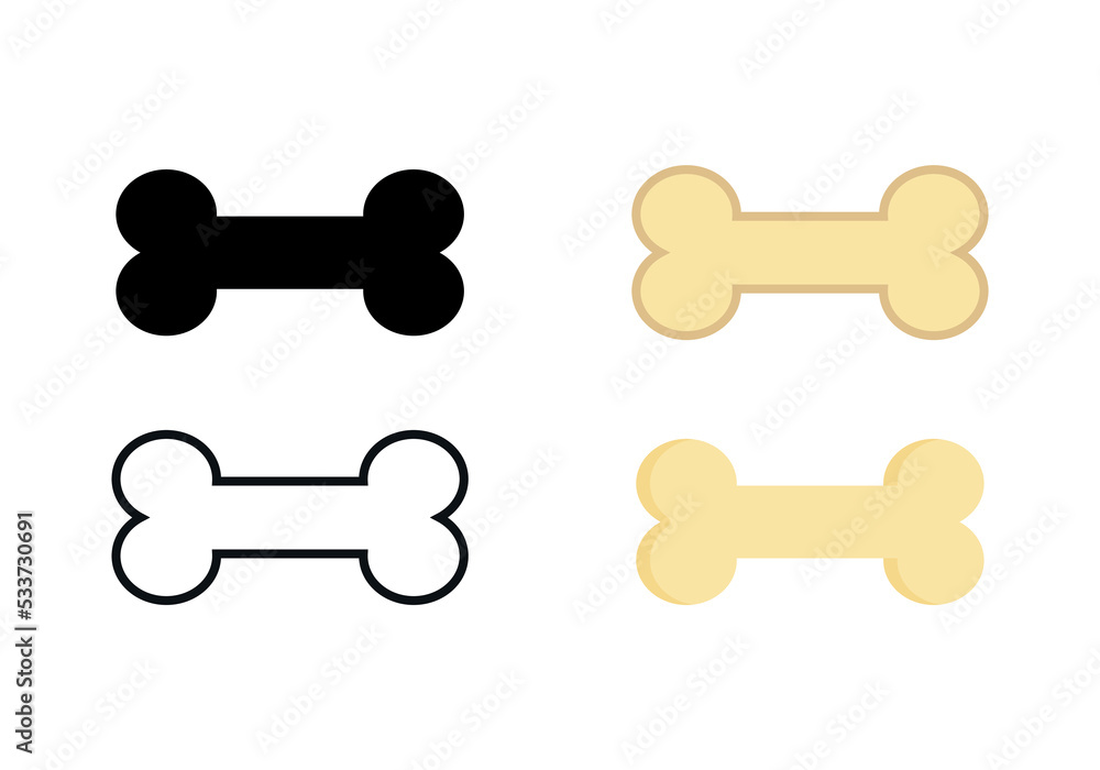 Dog bone outline icon. Vector illustration Dog bone outline icon. Vector illustration