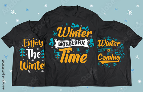 Winter Season typography design for Printing on t shirt . Winter design Vector graphics. Winter SVG Design