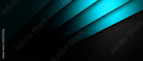 Abstract black metallic overlap blue light hexagon mesh design modern luxury futuristic technology background illustration
