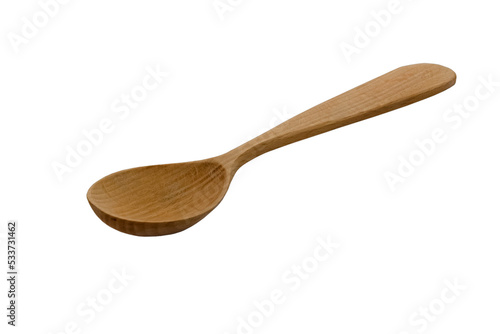 wooden spoon isolated on white background , for your design,