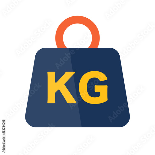 Modern kilogram icon. Weight icon. Vector.