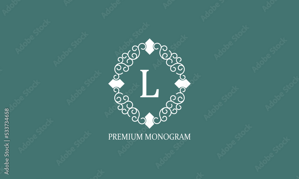 Obraz premium Luxury letter L logo design. Elegant monogram concept for boutique, restaurant, wedding service, hotel or business.