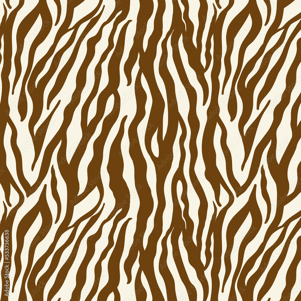 Seamless vector brown and beige zebra fur pattern Seamless vector brown and beige zebra fur pattern