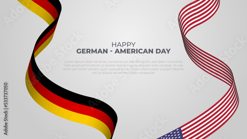 happy germany american day, wallpaper background. american and german flag ribbon