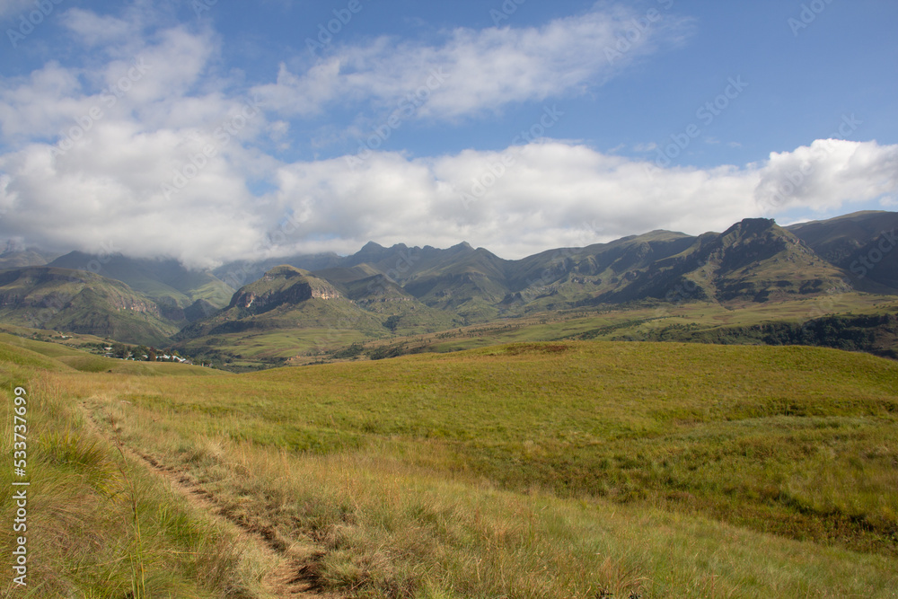 Landscape in the mountains, Drakensburg, South Africa