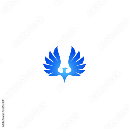 blue phoenix vector design for icon, symbol or logo. suitable for business logo