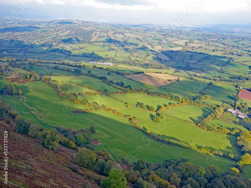 Photography Valley from the hills at Pandy, Wales