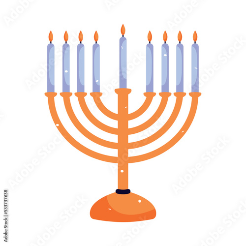 jewish menorah icon