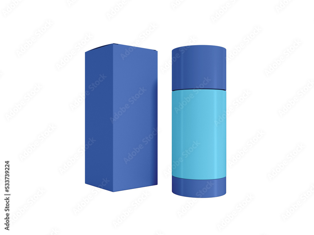 Transparent Glossy Plastic Deodorant Bottle Image