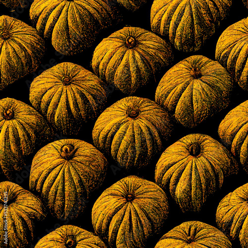 Vintage retro fall autumn seamless pumpkin wallpaper pattern
