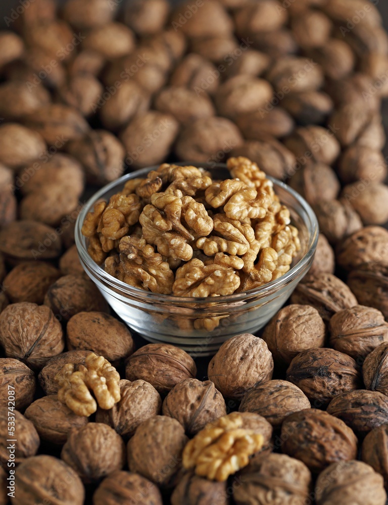 Walnuts. Organic walnuts without shell. Selective focus Walnuts. Organic walnuts without shell. Selective focus