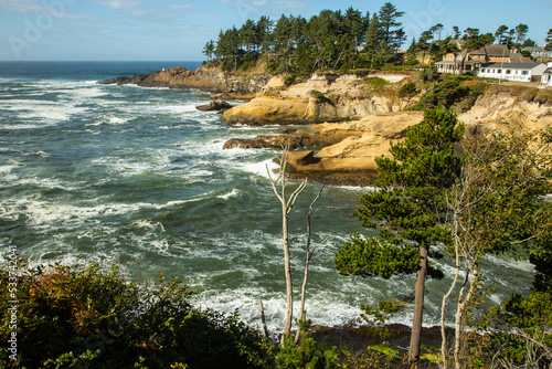 Arch rock at depoe Bay on the Oregon coast. photo