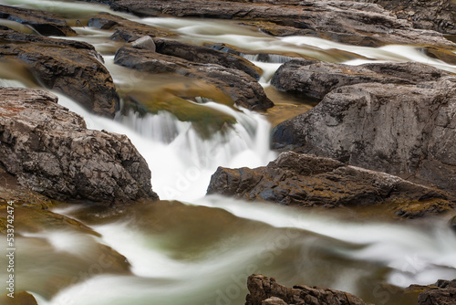 A waterfall on the south santiam river near Detroit, Oregon photo