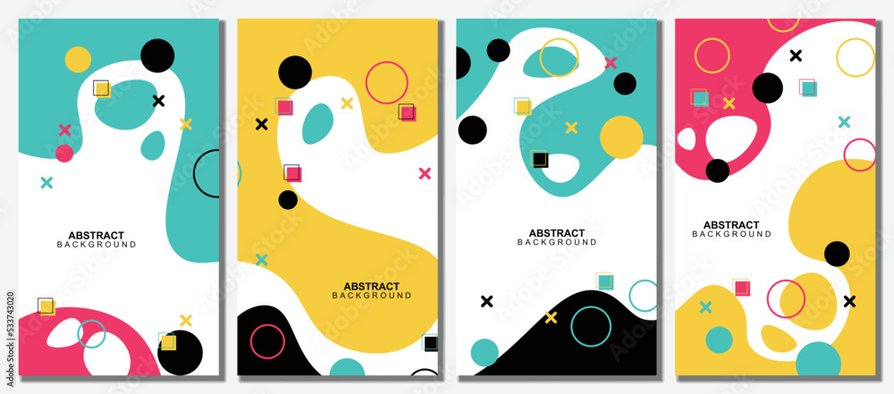 Fototapeta premium Abstract modern template set background.