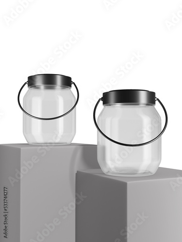 Transparent Glass Jar Packaging Image