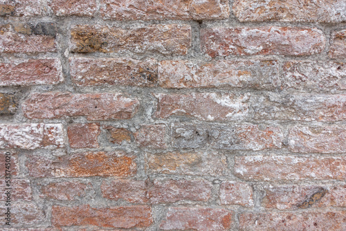 Panorama de fond d'un mur de vieilles briques pour création d'arrière plan.	