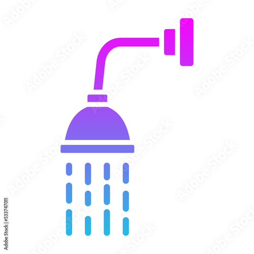Shower Head Glyph Gradient Icon