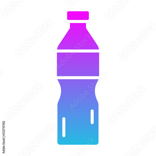 Water Bottle Glyph Gradient Icon