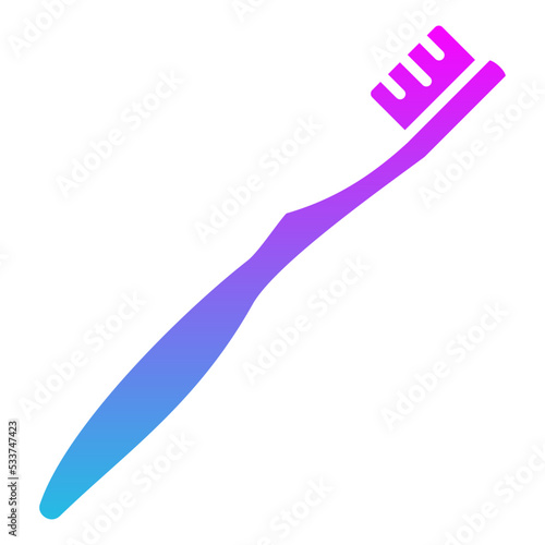 Toothbrush Glyph Gradient Icon