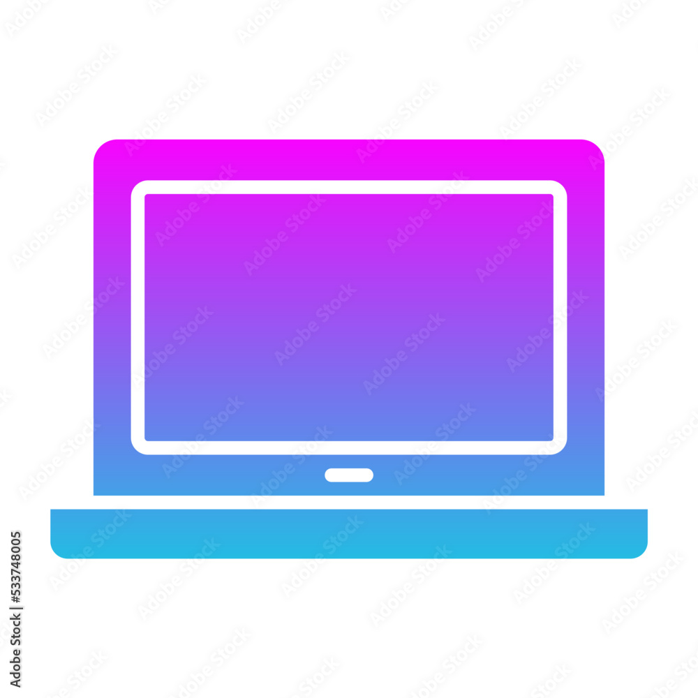 Laptop Glyph Gradient Icon Laptop Glyph Gradient Icon