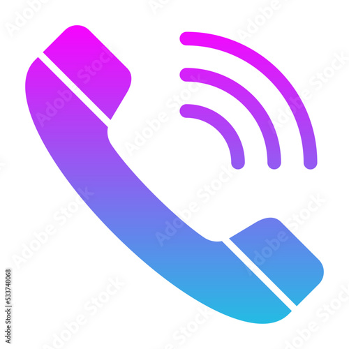 Phone Call Glyph Gradient Icon