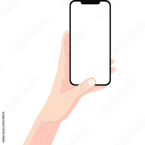 Hand Holding Smartphone Illustration