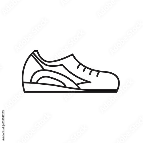 Shoe line icon vector symbol sneaker