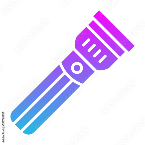 Flashlight Glyph Gradient Icon