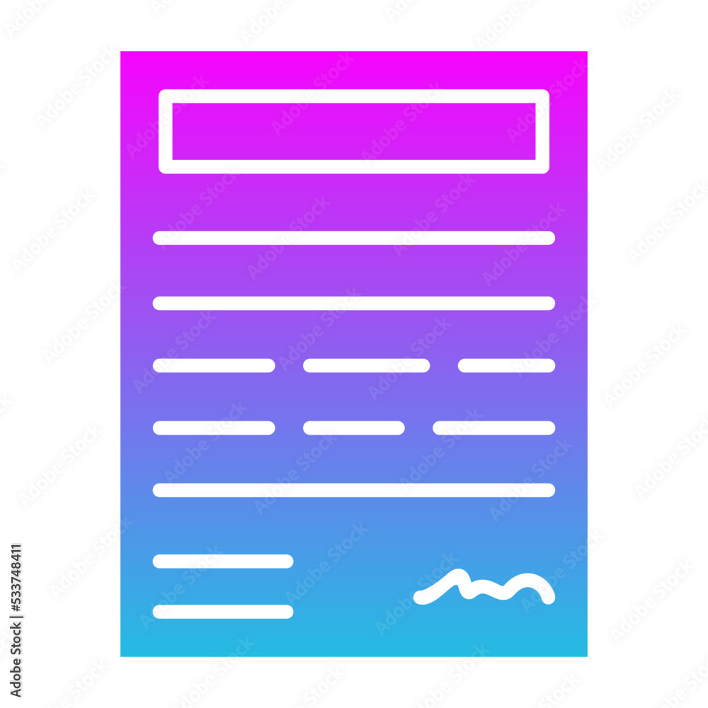 Contract Glyph Gradient Icon Contract Glyph Gradient Icon