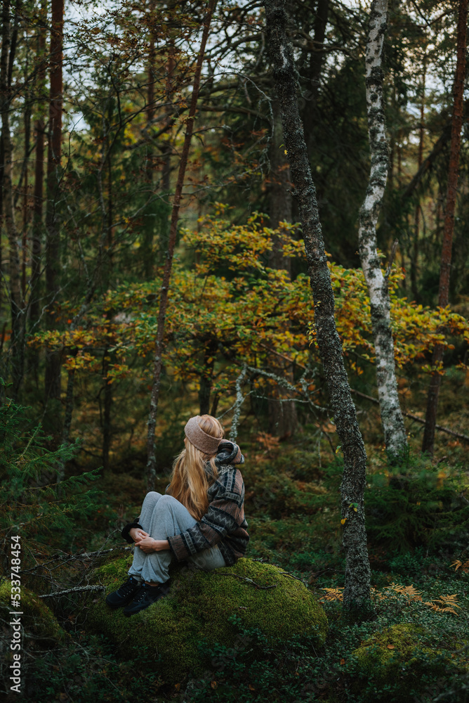 person in the forest