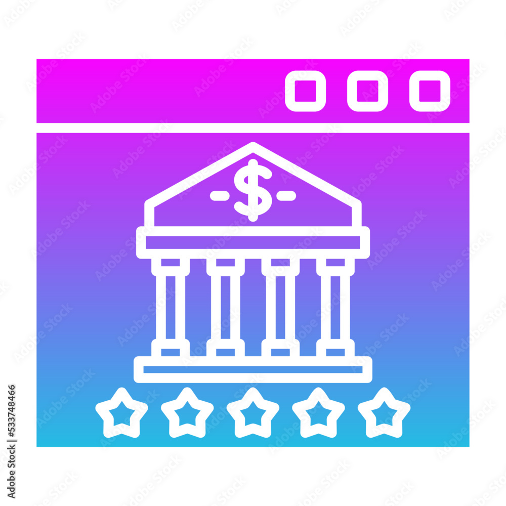 Ratings Glyph Gradient Icon Ratings Glyph Gradient Icon