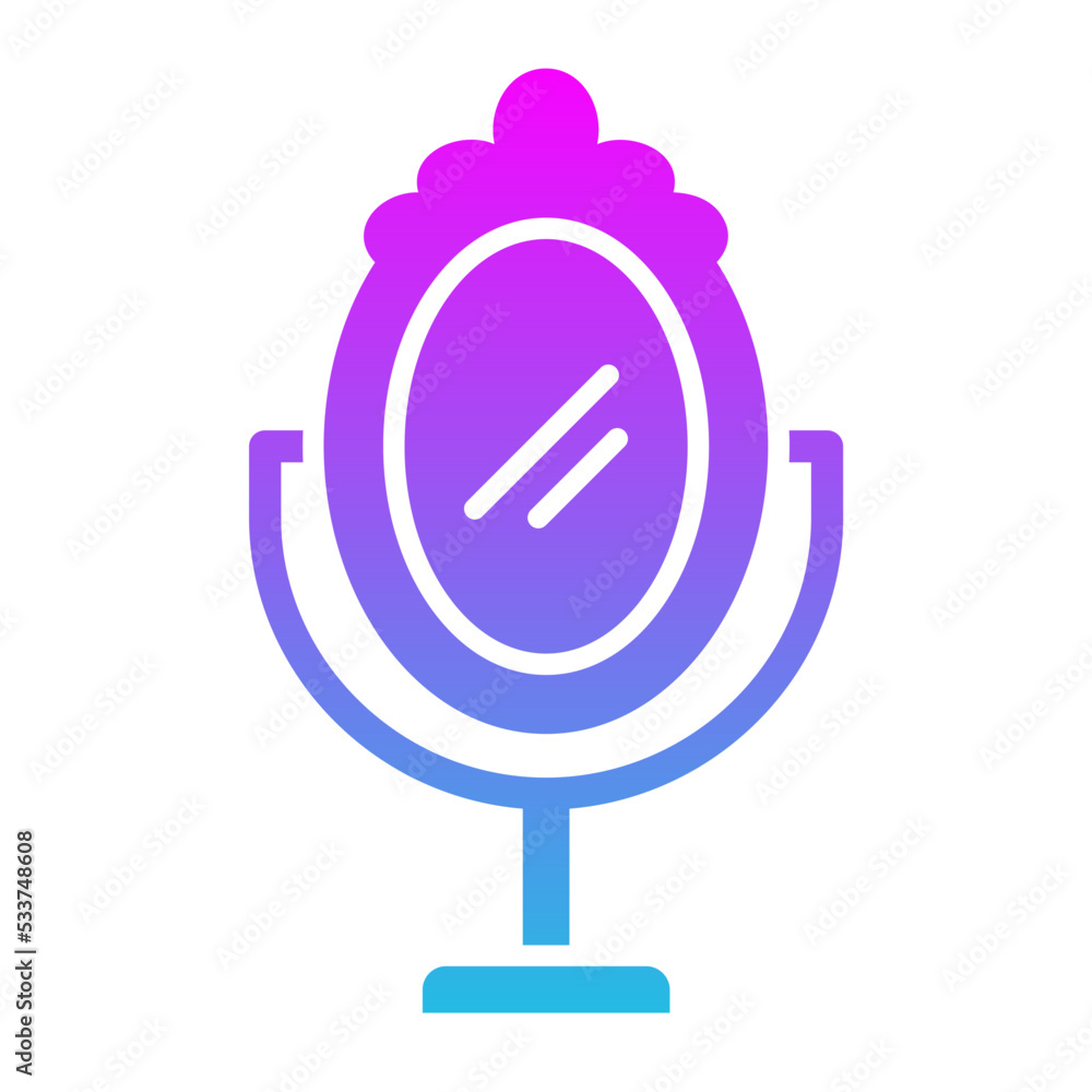 Mirror Glyph Gradient Icon Mirror Glyph Gradient Icon